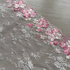 Pizzo Ricamato Multicolore Rosa