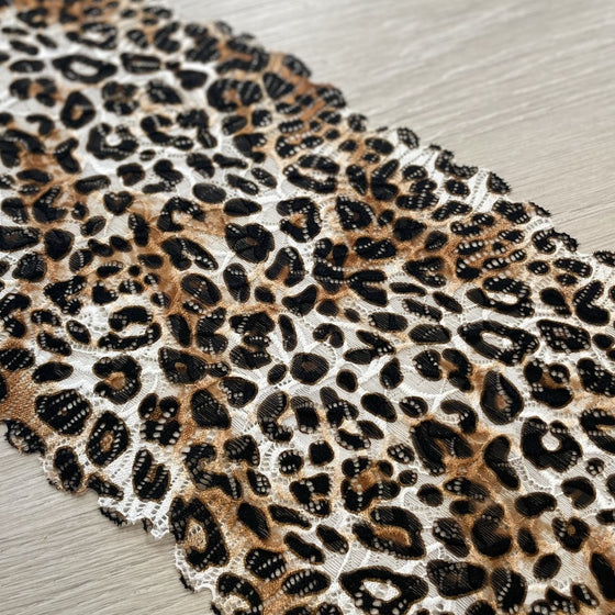 Pizzo elasticizzato fantasia animalier