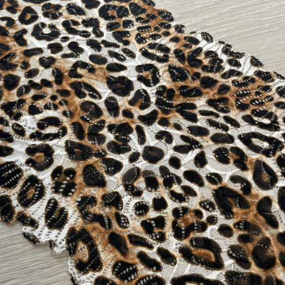 Pizzo elasticizzato fantasia animalier