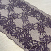 Pizzo elastico floreale viola