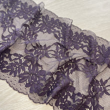  Pizzo elastico floreale viola