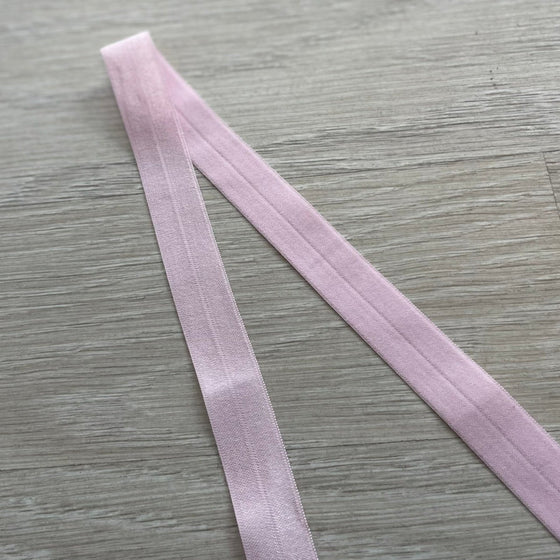 Sbieco elastico rosa satinato 20mm