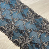 pizzo nero e blu, pizzo ricamato, sartoria, pizzi italiani, merceria, pizzo per intimo