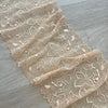 pizzo beige, pizzo beige floreale, pizzo ricamato floreale, pizzo trasparente, sartoria, merceria, tessuti