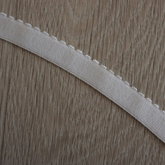 15mm nude scalloped elastic