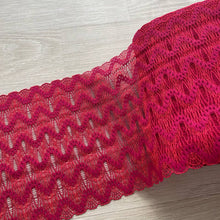  Pizzo elastico a fascia bordeaux e arancione