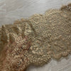 Pizzo floreale oro con frange