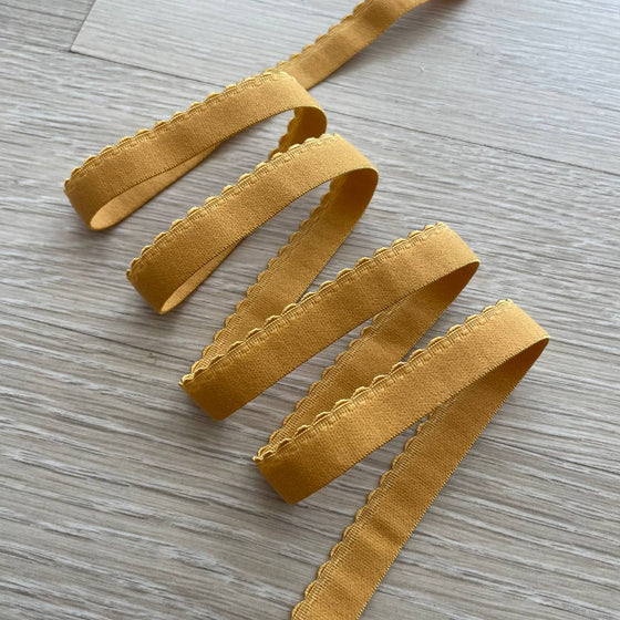 Elastico smerlato giallo scuro 15mm