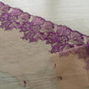 Pizzo Ricamato Viola su Tulle Nude