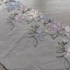 Pizzo Ricamato su Tulle con Fiori Multicolore