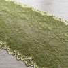 Pizzo Elastico Verde Oliva a Motivo Floreale