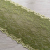 Pizzo Elastico Verde Oliva a Motivo Floreale