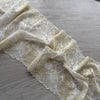 Pizzo Elastico Floreale Bicolore Bianco e Giallo