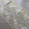 Pizzo Elastico Floreale Bicolore Bianco e Giallo