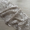 Pizzo Elastico Floreale Color Argento/Tortora