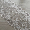Pizzo Elastico Floreale Color Argento/Tortora