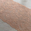 Pizzo Elastico Floreale Color Mattone/Nude