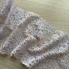 Pizzo Elastico Floreale Lilla e Nude