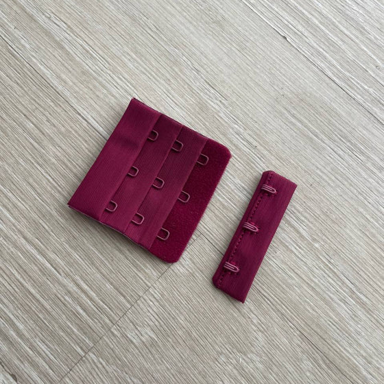 Chiusura borgogna/bordeaux 3 ganci per reggiseno chiusura per lingerie